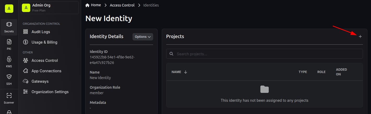Add Identity to Project